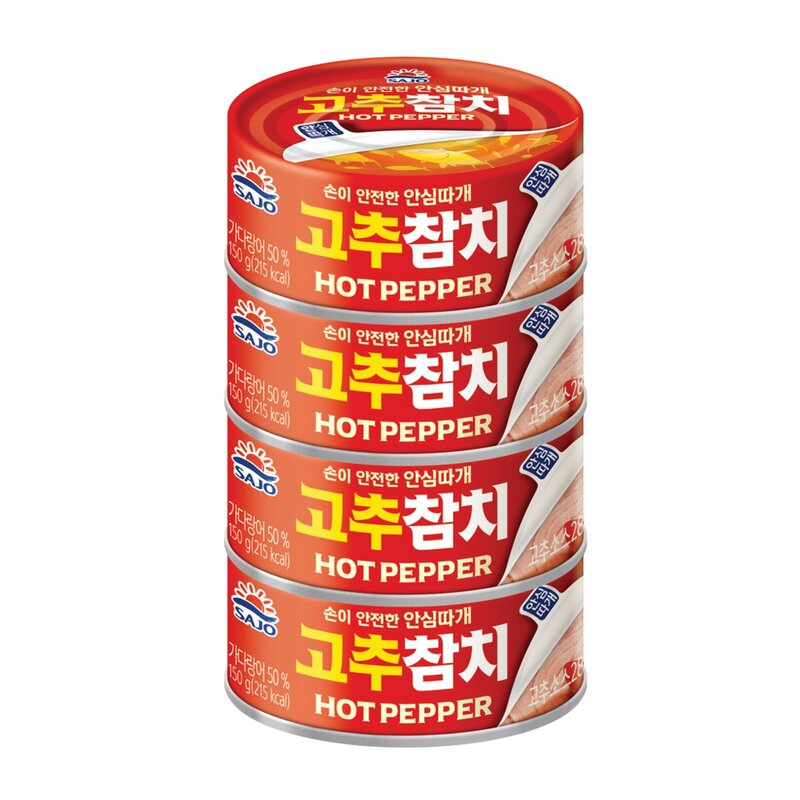 사조 고추참치 안심따개, 100g, 4개