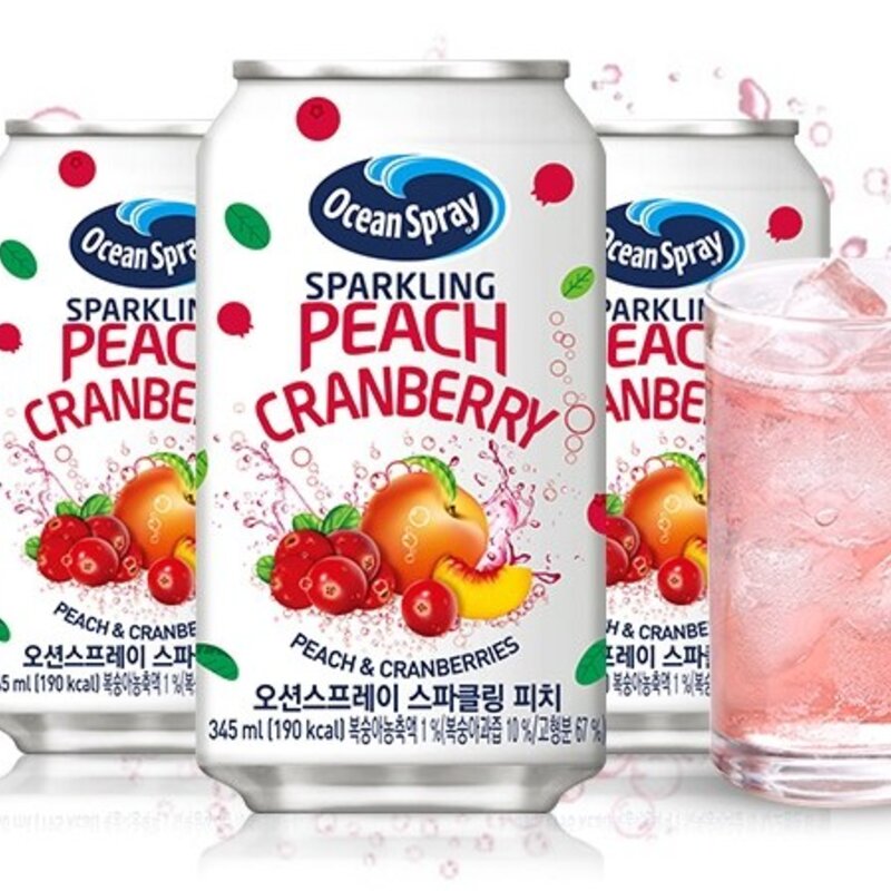 오션스프레이 스파클링 피치, 24개, 345ml