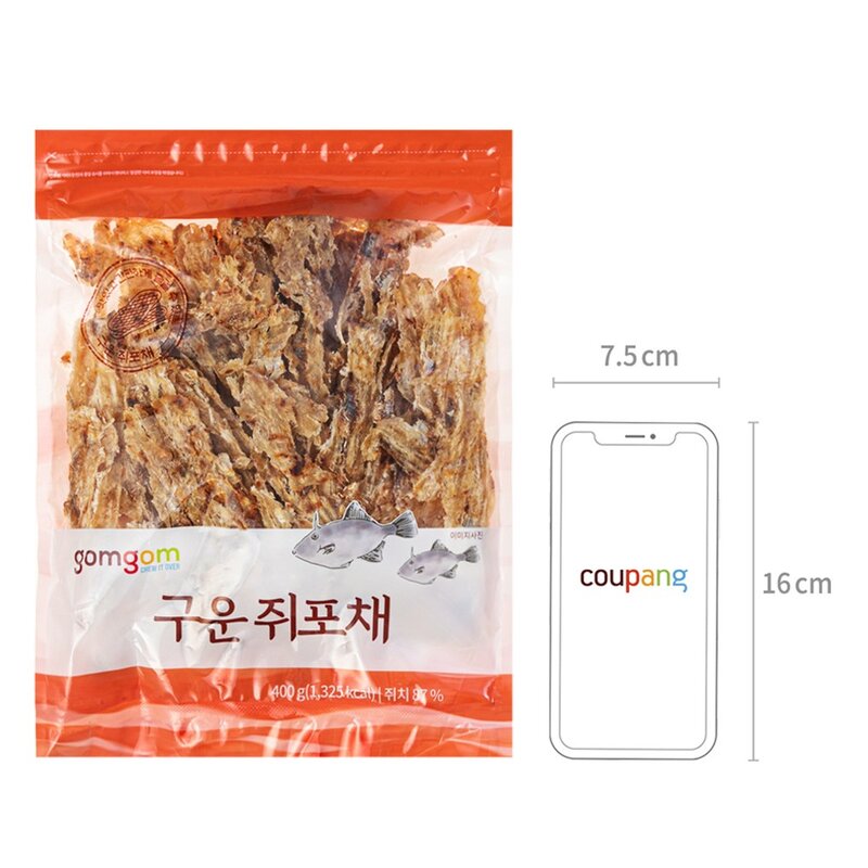 곰곰 구운 쥐포채, 400g, 1개