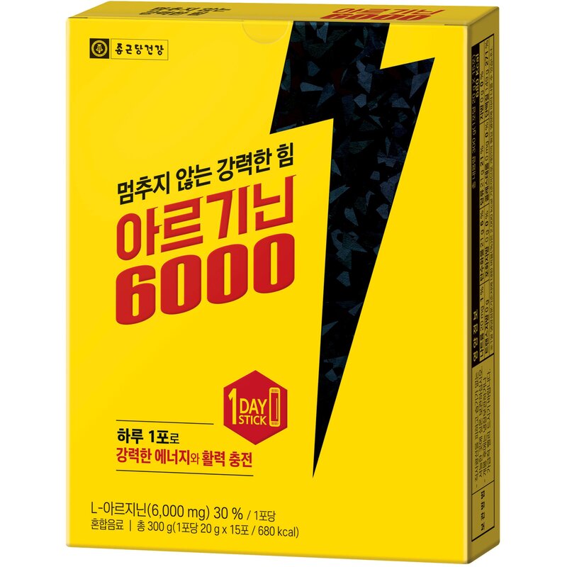 종근당건강 아르기닌6000 15p, 300g, 1개