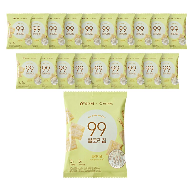 빙그레 99칼로리칩 오리지널, 30g, 10개