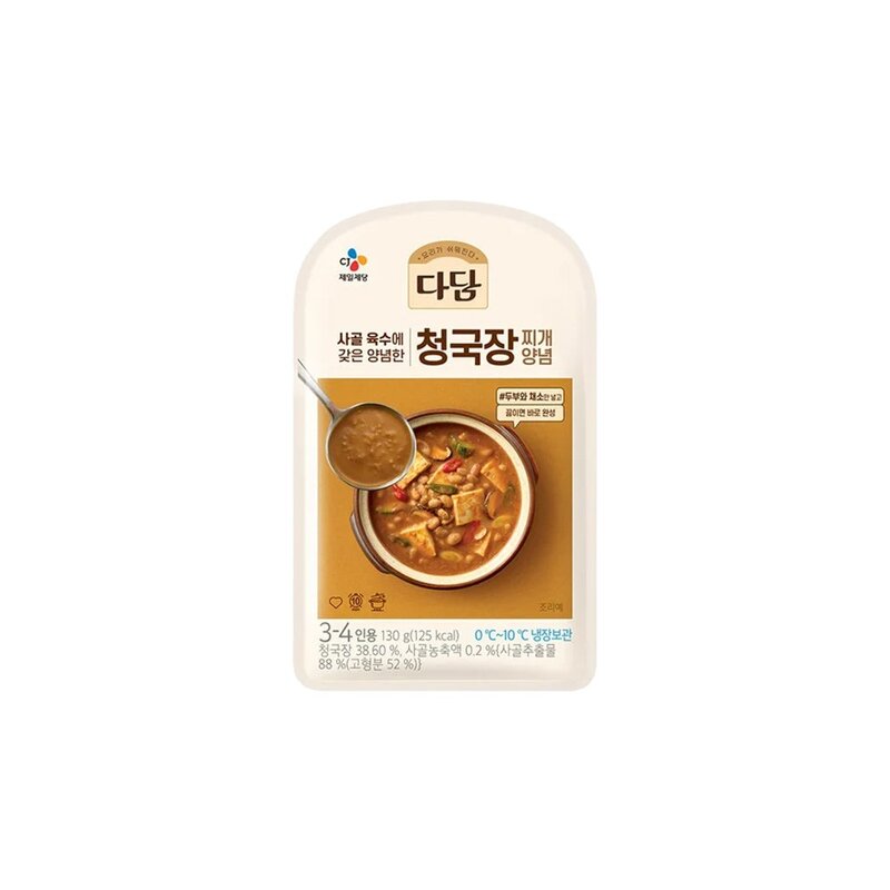 다담 CJ 청국장찌개양념, 130g, 10개