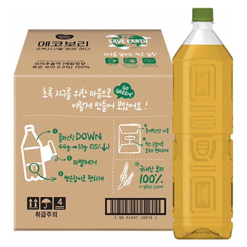 동원 무라벨 에코보리, 1.5L, 12개