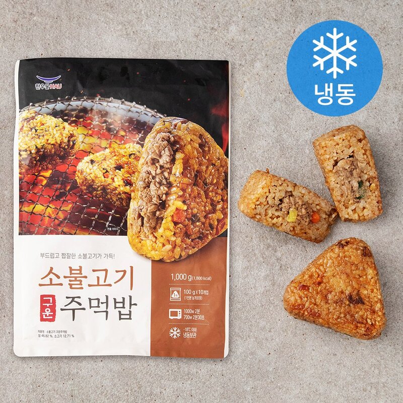 한우물 소불고기 구운주먹밥 10개입 (냉동), 1kg, 1개