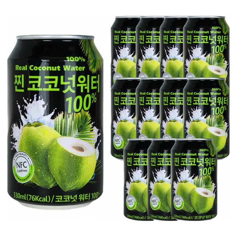 파모빗 찐 코코넛워터 음료, 330ml, 12개