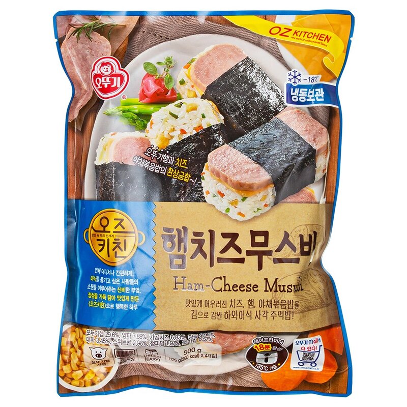 오뚜기 오즈키친 햄치즈무스비 (냉동), 500g, 1개