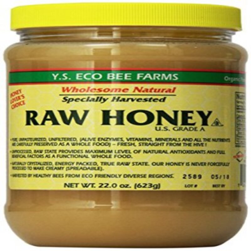 Ys Bee Farms 생 꿀 Raw Honey 22oz, 623g, 5개