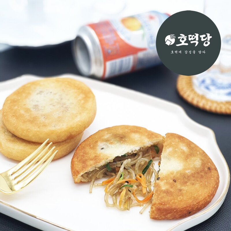 [호떡당] 100% 수제라서 맛있다!!! 황리단길에서 줄서서먹는 잡채호떡 1팩(5개), 90g, 5개