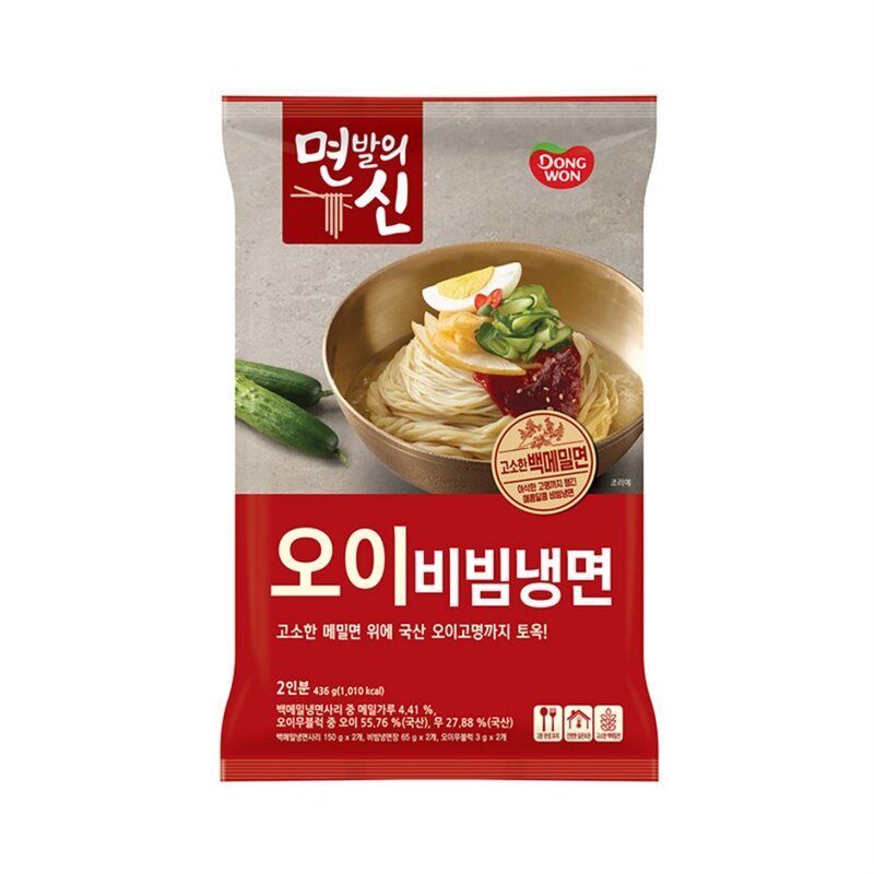 동원 면발의신 오이비빔냉면, 436g, 2개