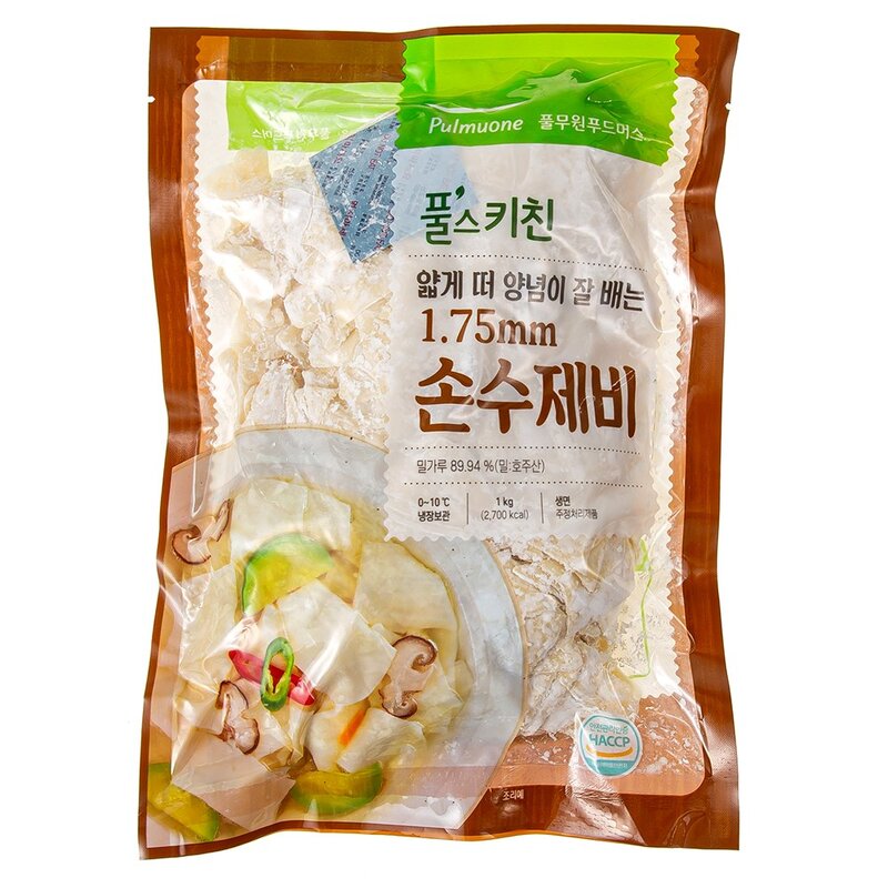 풀무원 풀스키친 손수제비, 1kg, 1개