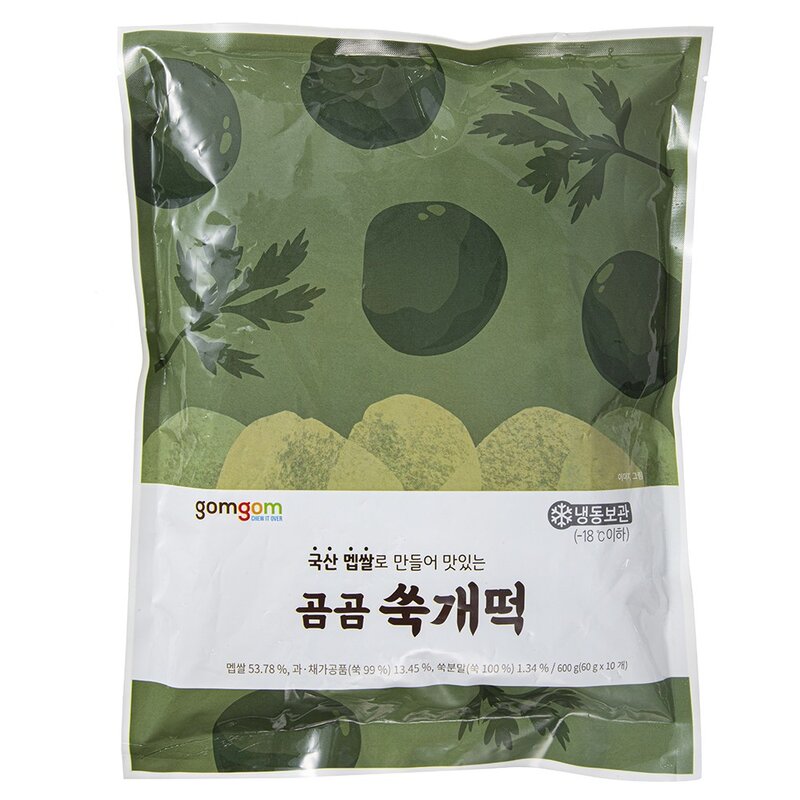 곰곰 쑥개떡 (냉동), 600g, 1개