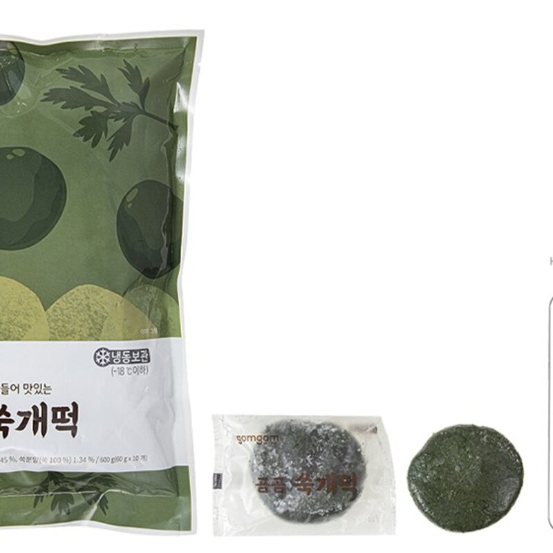 곰곰 쑥개떡 (냉동), 600g, 1개