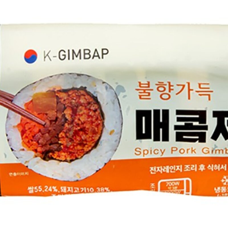 올곧 바바김밥 매콤제육김밥 (냉동), 2개입, 230g