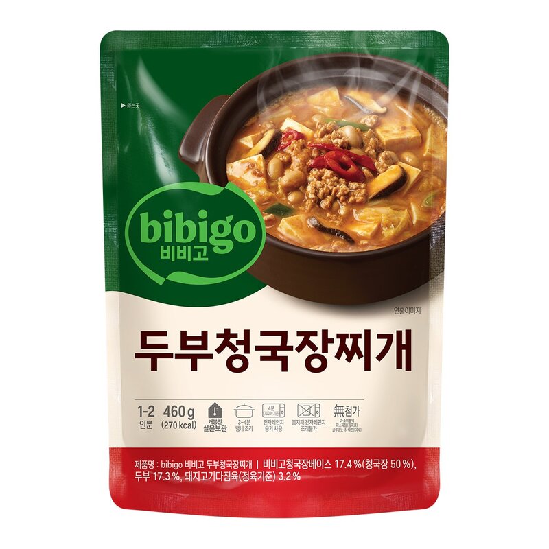 비비고 두부 청국장찌개, 460g, 5개