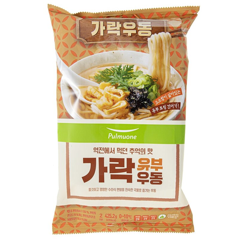 풀무원 가락 유부우동 2인분, 425.2g, 1개