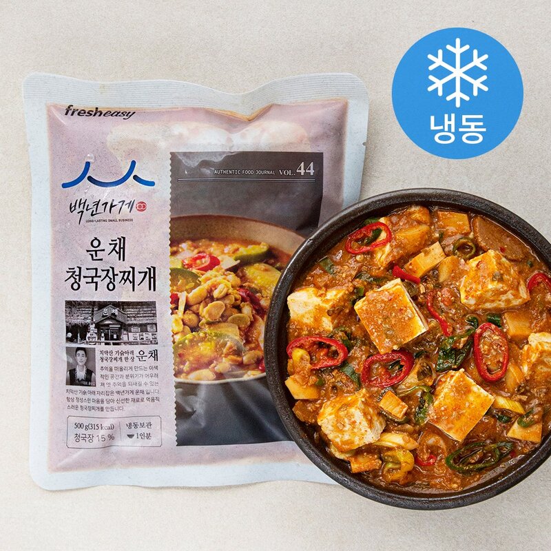 프레시지 백년가게 운채 청국장찌개 (냉동), 1개, 500g