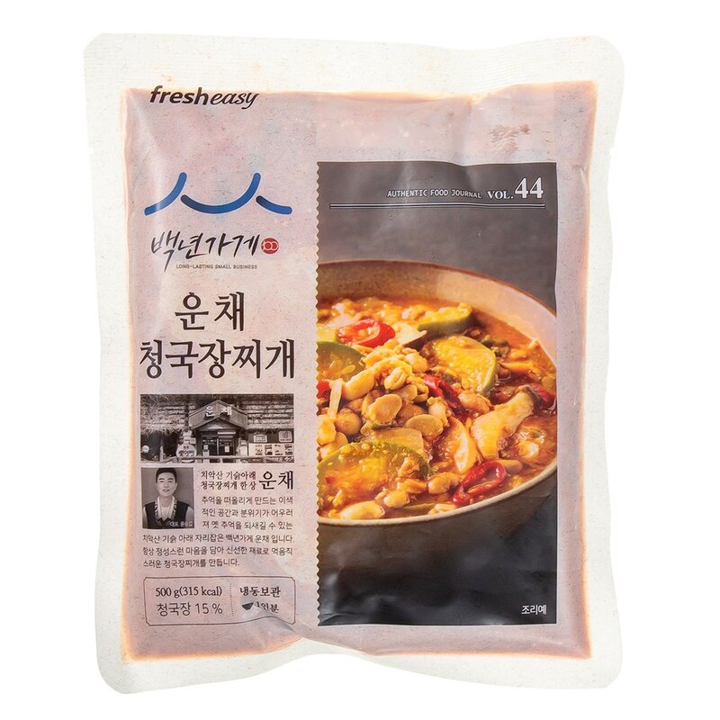 프레시지 백년가게 운채 청국장찌개 (냉동), 1개, 500g