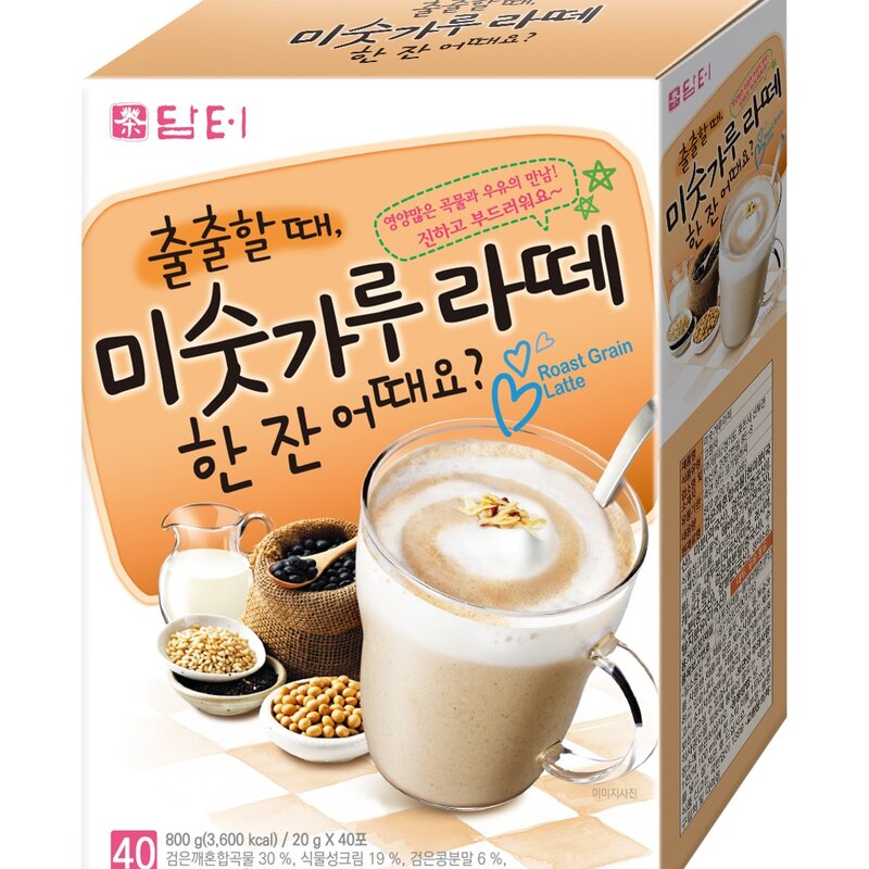 담터 미숫가루 라떼, 20g, 40개