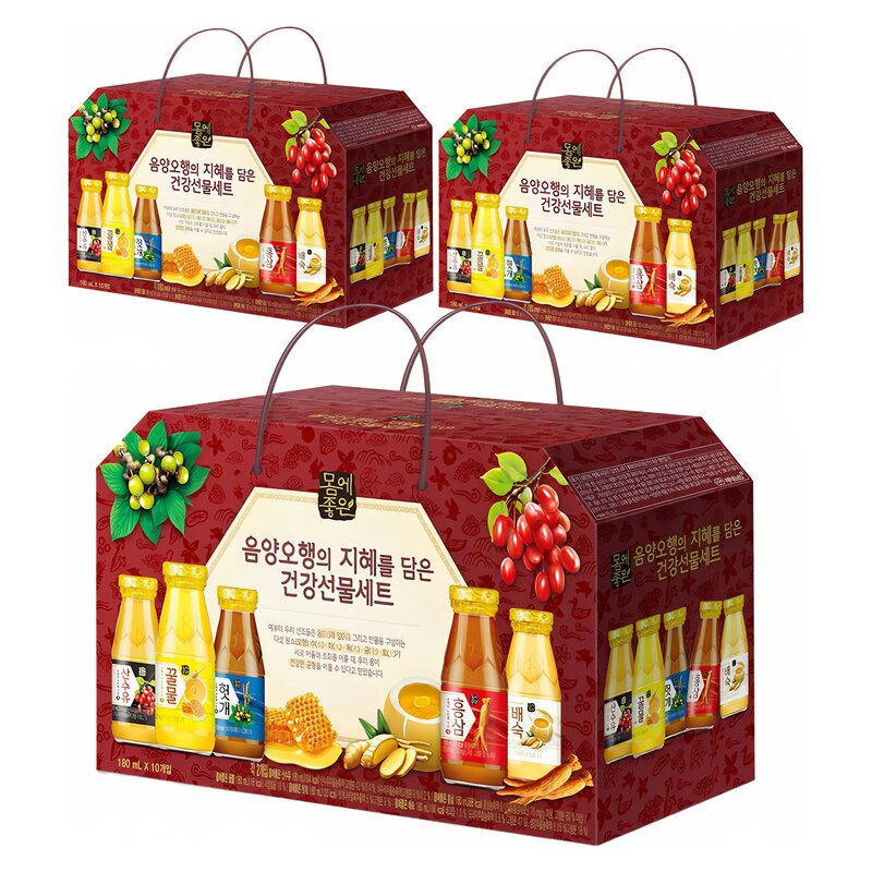 해태htb 몸에좋은 음양오행 건강 음료 선물세트, 180ml, 20개