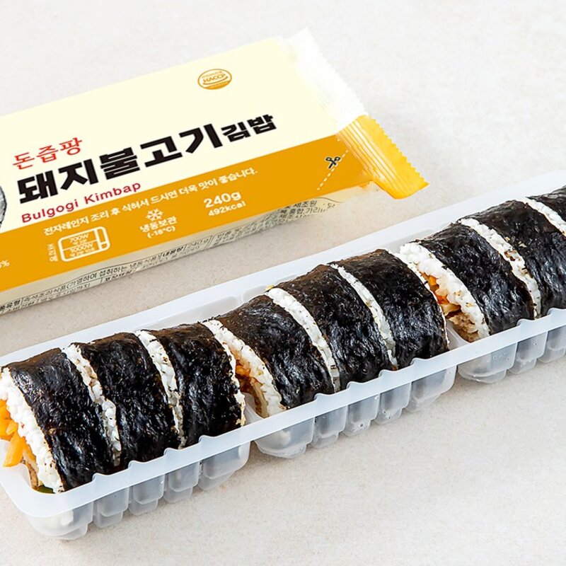 바바김밥 돈즙팡 돼지불고기김밥 (냉동), 3개, 240g