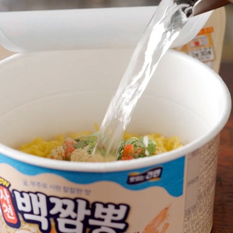 농심 사천 백짬뽕 사발 75g, 6개