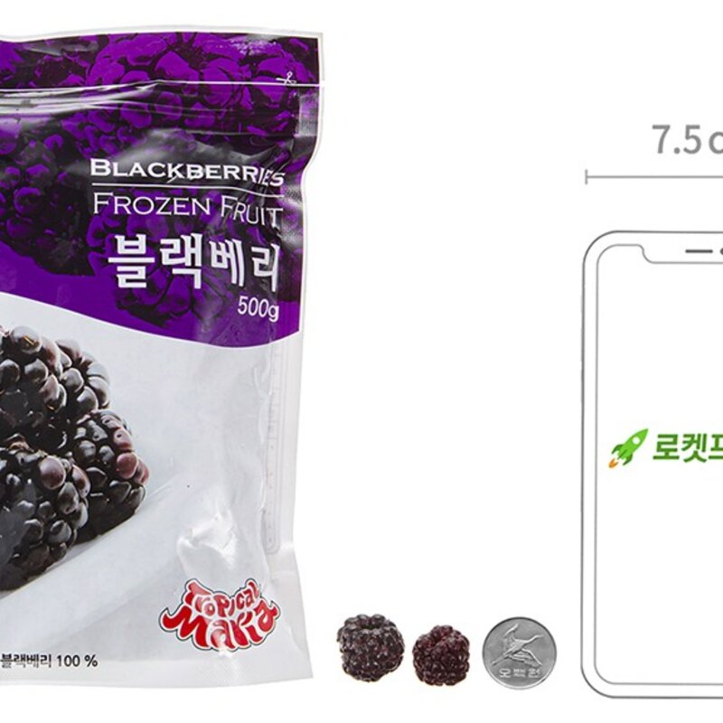 트로피칼마리아 블랙베리 (냉동), 500g, 1개