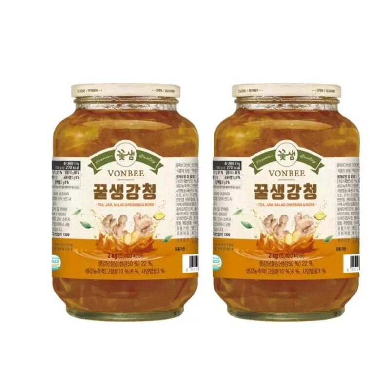 [코스트코] VONBEE 본비 생강청 2KG, 2개입, 1개