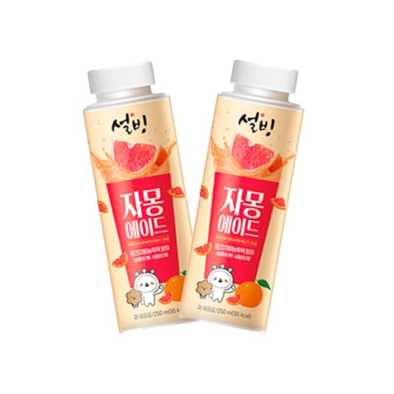 설빙 자몽에이드 250ml 12개/냉장무료배송, 12개