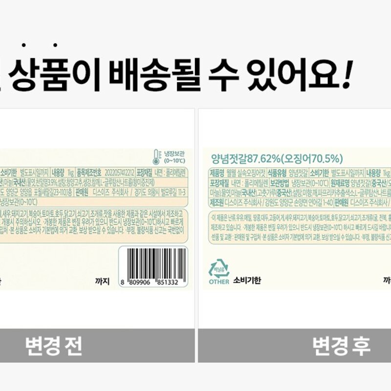 웰웰 실속 오징어젓, 250g, 1개