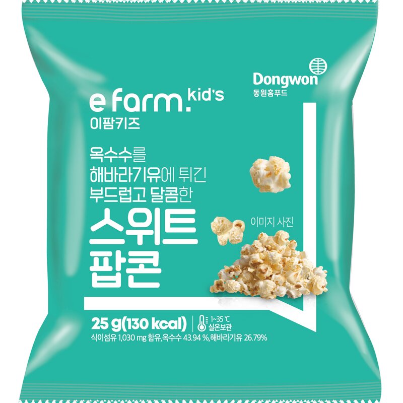 이팜키즈 스위트 팝콘, 25g, 6개