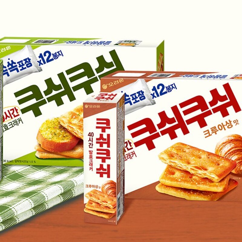 오리온 쿠쉬쿠쉬 크루아상맛, 196.8g, 2개