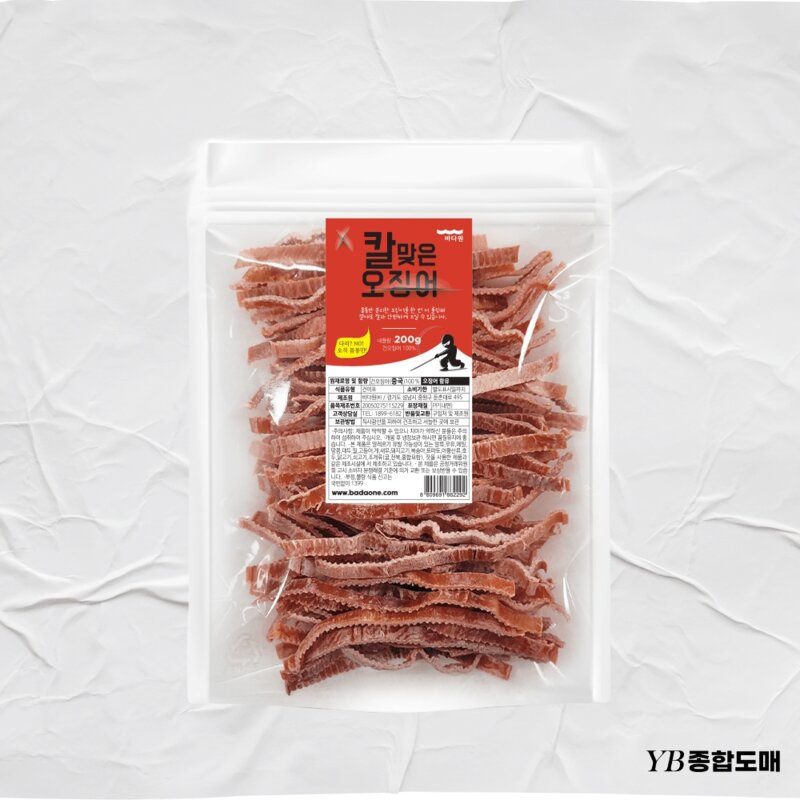 바다원 칼맞은 오징어, 200g, 1개