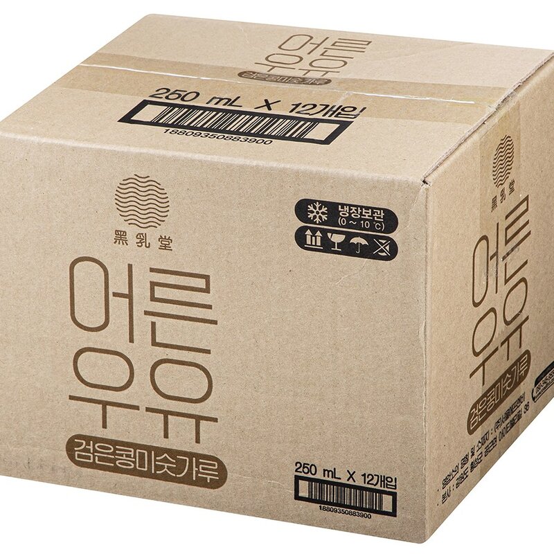 서울에프엔비 어른우유 검은콩미숫가루, 250ml, 12개