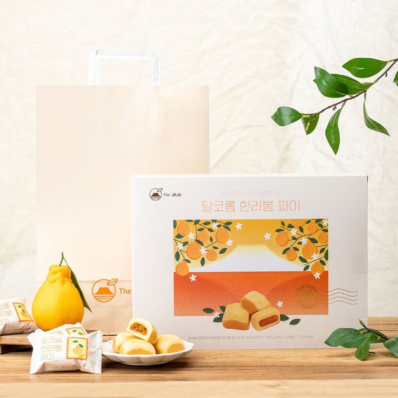 더제주 달코롬 한라봉 파이 14p + 쇼핑백, 420g, 1개