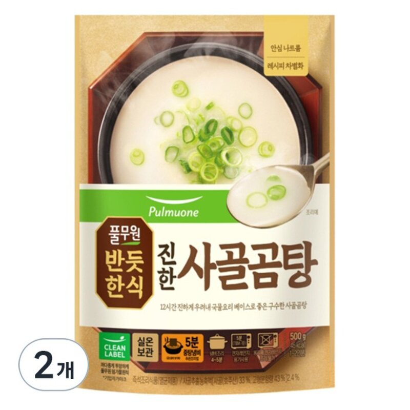 풀무원 진한사골곰탕, 500g, 6개