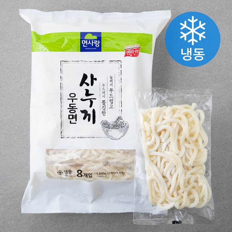 면사랑 사누끼 우동면 (냉동), 230g, 8개입