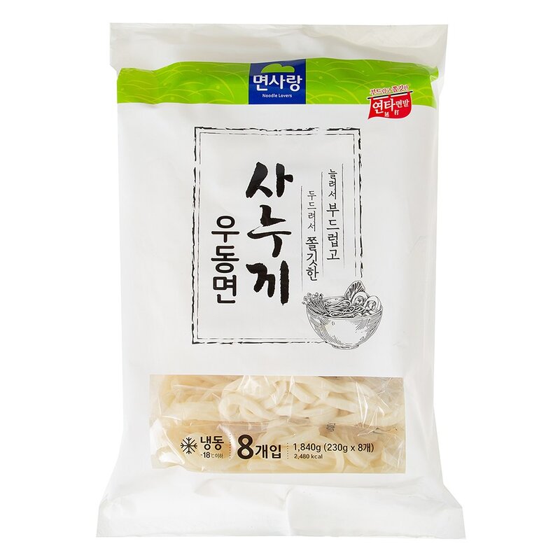 면사랑 사누끼 우동면 (냉동), 230g, 8개입