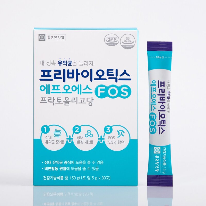 종근당건강 프리바이오틱스 에프오에스, 30회분, 150g, 3개