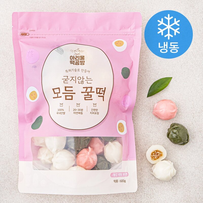 아리울떡공방 굳지않는 모듬 꿀떡 (냉동), 600g, 1개