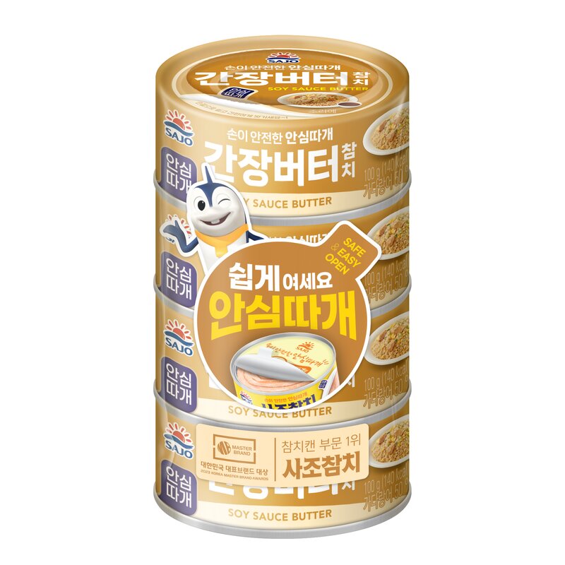 사조 간장버터 참치 안심따개, 100g, 8개