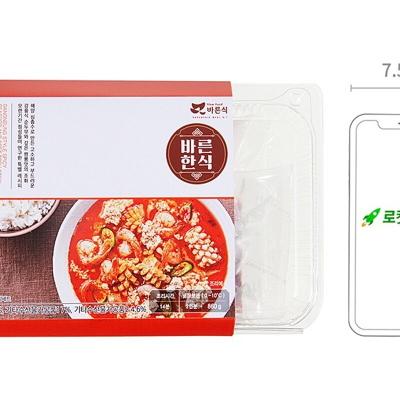 바른식 강릉식 짬뽕 순두부찌개 밀키트, 860g, 1개