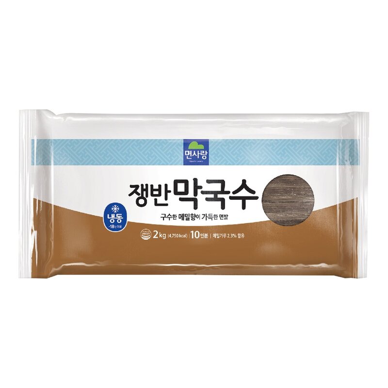 면사랑 (냉동)면사랑 쟁반막국수2kg(10인분), 2개, 2kg