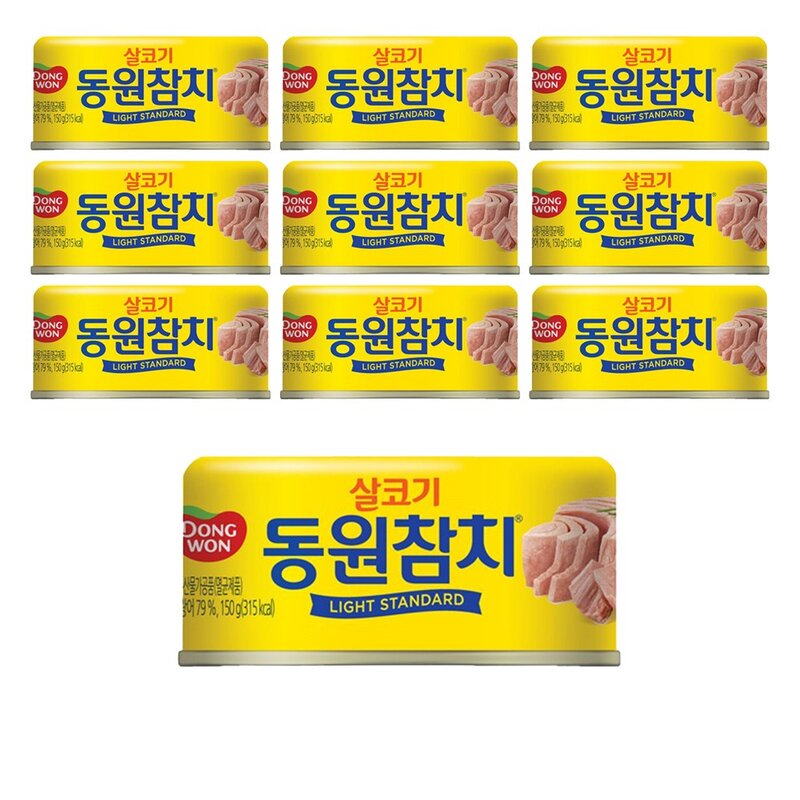 동원 라이트 스탠다드 참치, 150g, 12개