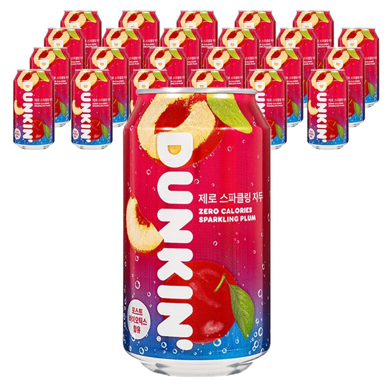 던킨도너츠 제로 스파클링 자두, 350ml, 48개