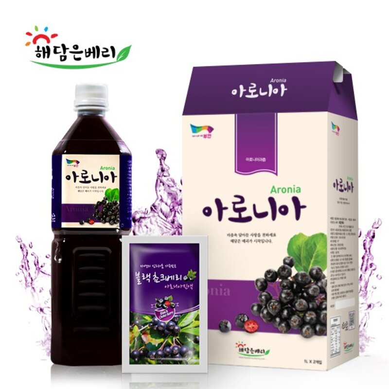 해담은베리 2023년 햇 아로니아원액, 1L, 2개