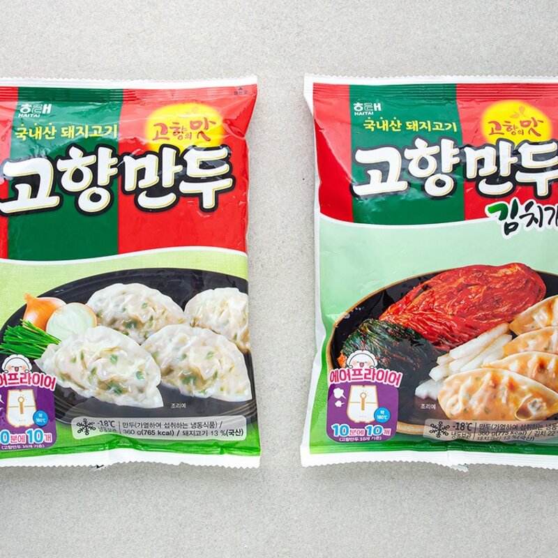 해태 고향만두 360g + 김치가득 360g 세트 (냉동), 1세트