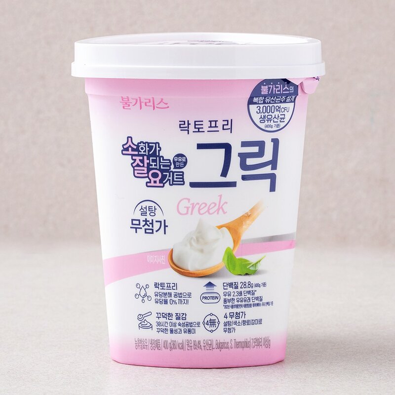 불가리스 락토프리 그릭요거트, 400g, 1개