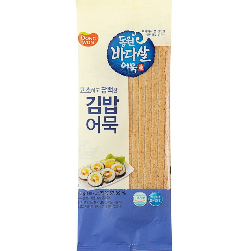 동원 바다살 김밥어묵, 140g, 1개