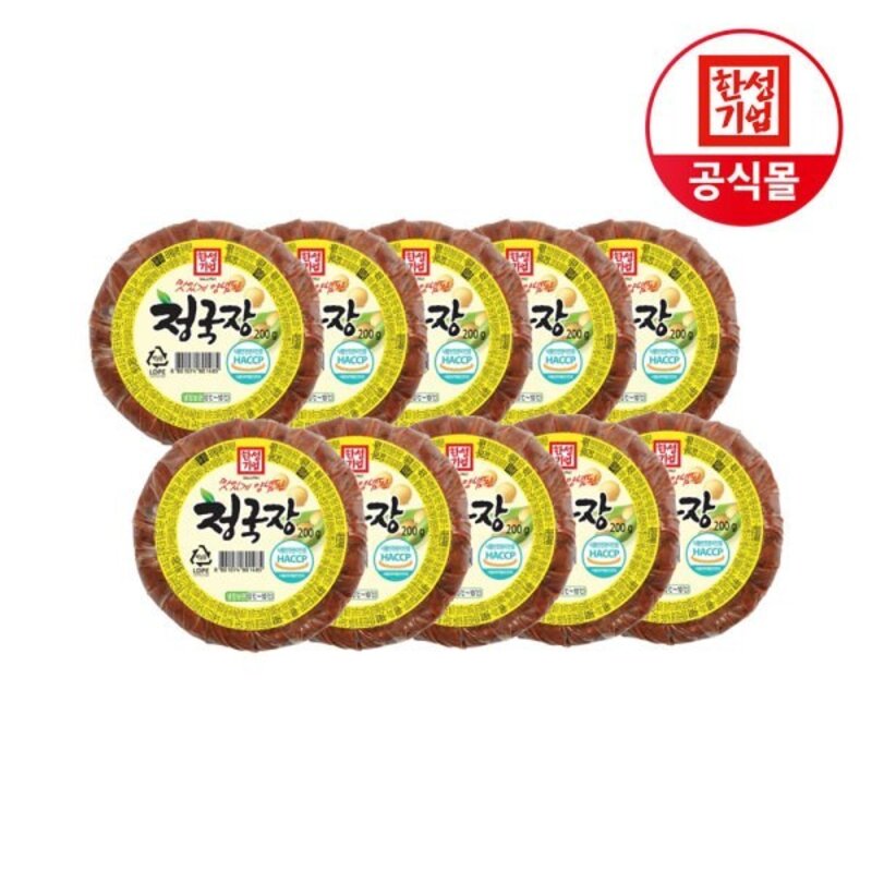 한성 맛있게 양념된 청국장 200g X 4개+(증정 어묵스프6g), 4개