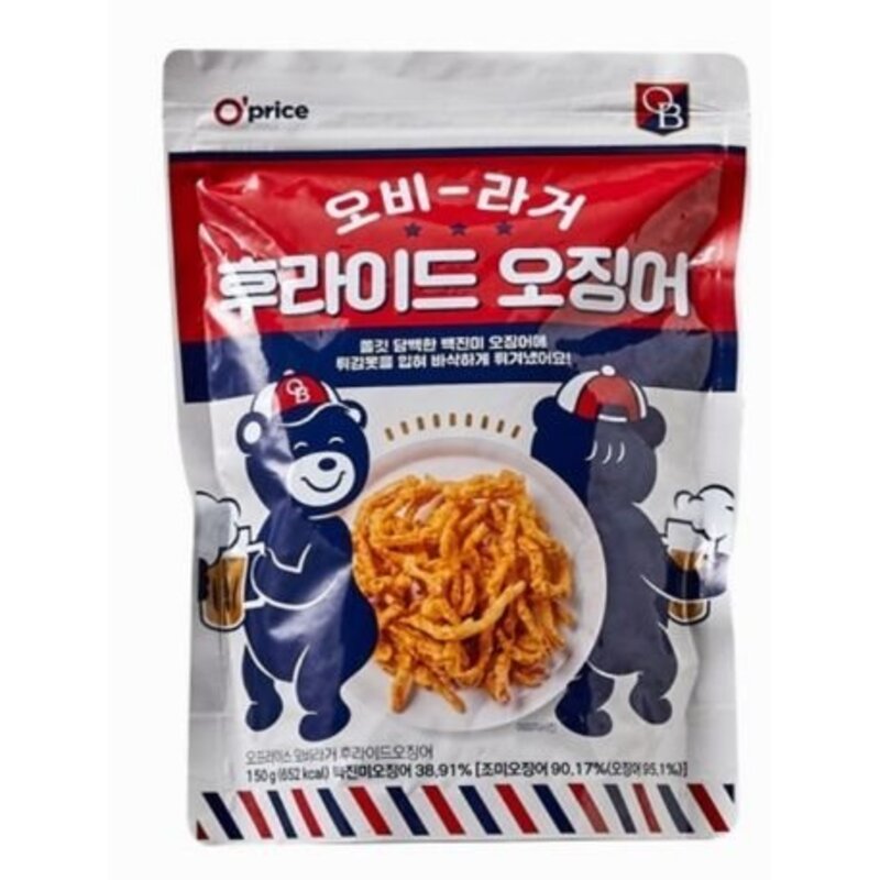 오프라이스 OB라거 후라이드오징어, 1개, 150g